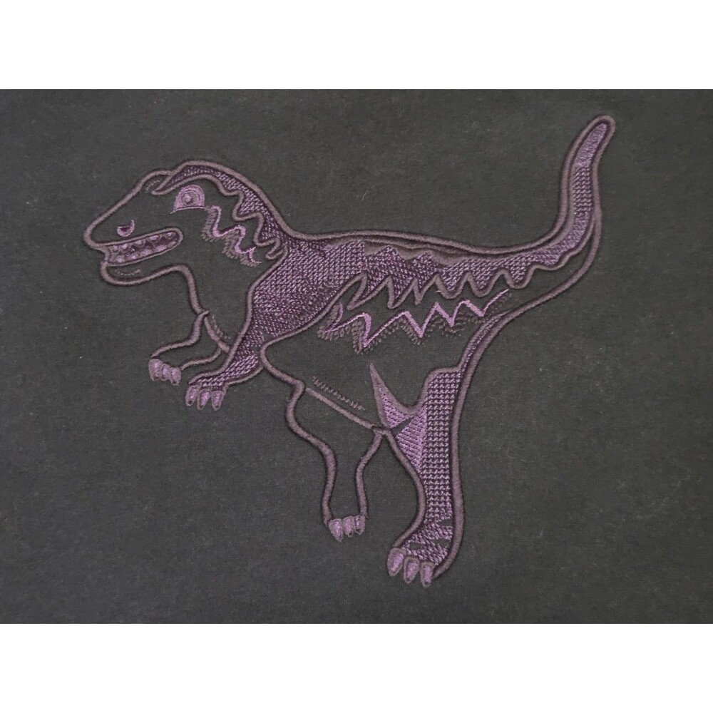 Men's Coach Purple Rexy Pullover Hoodie Navy Blue Size Medium Dinosaur - Picture 2 of 16